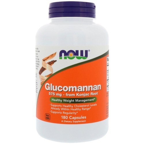 Now Foods, Glucomannan, 575 Mg, 180 Capsules Efficacy: Promote Healthy & Growth