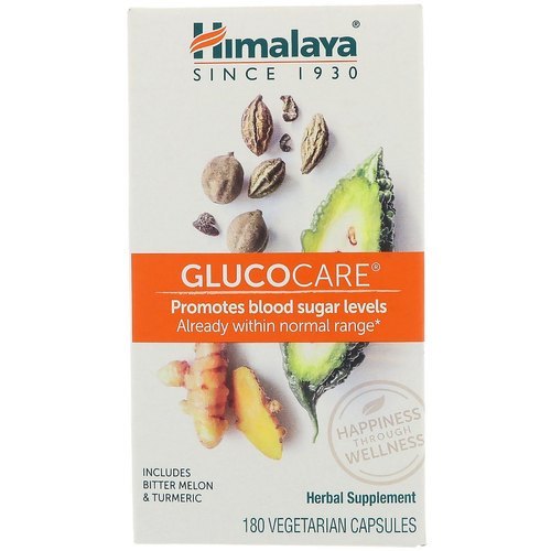 Himalaya, Glucocare, 180 Veggie Caps Efficacy: Promote Healthy & Growth