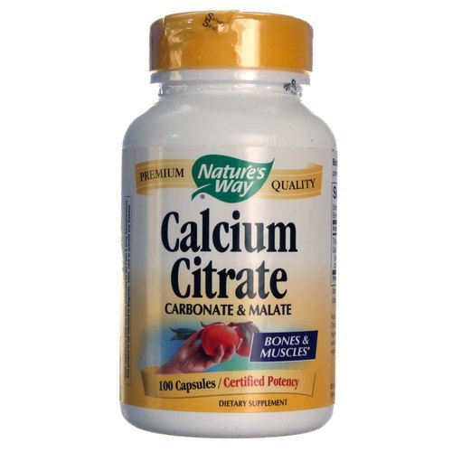 Natures Way Calcium Citrate - 500 Mg - 100 Capsules Efficacy: Promote Healthy & Growth