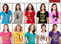 Bio Washed Half Sleeves Ladies Tops