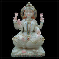 Marble Goddess Saraswati Statue - 12 Inches, Polished White Finish | Traditional Artistry, Weight 5 Kg