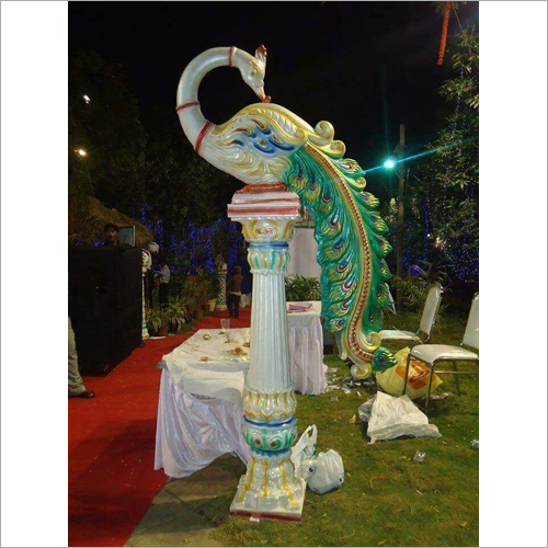 Fiber Peacock Statue