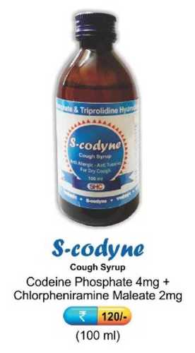 S-Codyne Cough Syrup Ingredients: Each 5 Ml Contains:\015\012Codeine Phosphate 4  Mg\015\012Chlorpheniramine Maleate  2 Mg