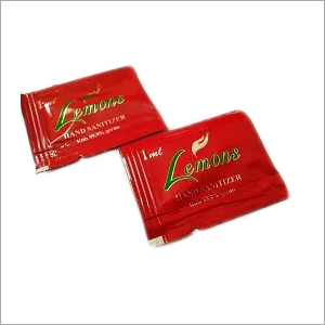 Lemon Fragrance Hand Sanitizer Sachet - 40 mm x 50 mm Transparent Gel, 3 mL Volume | External Use, Single Use, Suitable for All Ages, 1 Year Shelf Life