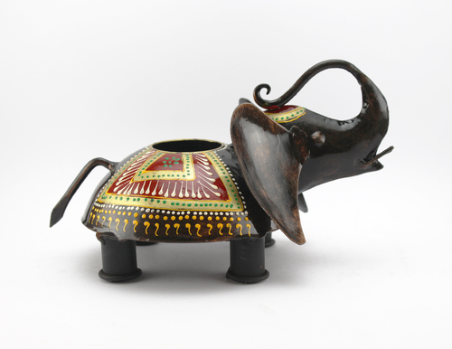 Iron Handicraft Elephant Candle Stand Small