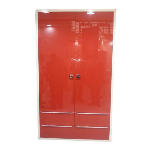 Red High Glossy Modular Bathroom Wardrobe