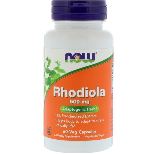 Now Foods Rhodiola - 500 Mg, 60 Veg Capsules | Premium Adaptogen for Enhanced Stamina and Stress Resistance