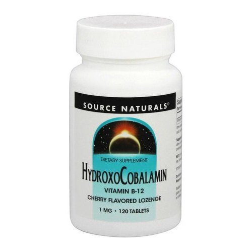 Source Naturals Hydroxocobalamin Vitamin B12 Cherry Flavored Lozenge 1 Mg 120 Tablets Efficacy: Promote Healthy & Growth
