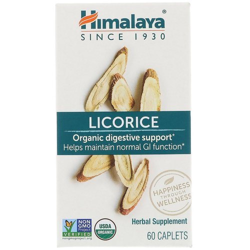 Himalaya, Licorice, Gastric Support, 60 Caplets Him-42001 Efficacy: Promote Healthy & Growth