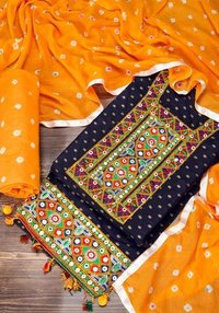 COTTON DRESS MATERIAL WITH WORK