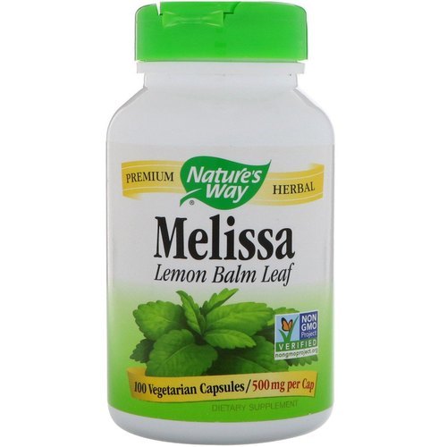 Natures Way Melissa Lemon Balm Leaf 1500 Mg Per Serving 100 Vegan Capsules Efficacy: Promote Healthy & Growth