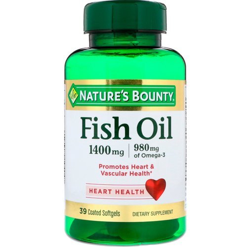 Nature Bounty, Odor-Less Fish Oil, Triple Strength, 1400 Mg, 39 Coated Softgels Efficacy: Promote Healthy & Growth