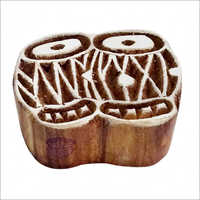 Fancy Wooden Stamps Tabla Drum Pattern Printing Blocks