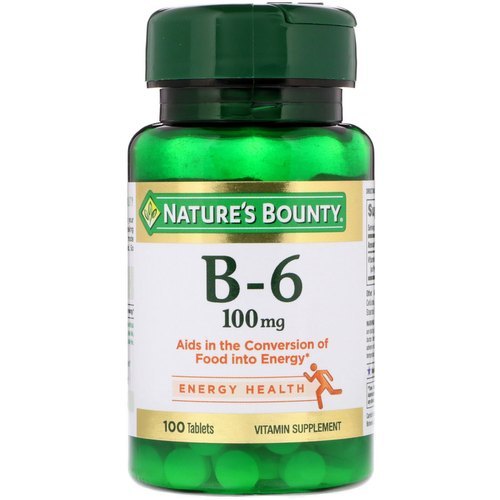 Nature Bounty Vitamin B-6 100 Mg 100 Tablets Nrt-00650 Efficacy: Promote Healthy & Growth