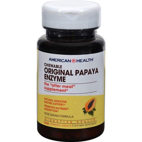 American Health Original Papaya Enzyme Chewable Tablets - 100 Tablets, Promotes Healthy Digestion & Growth