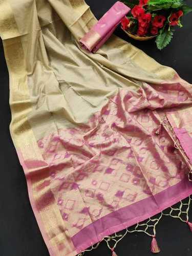 Matka silk sarees with ikkat pallu