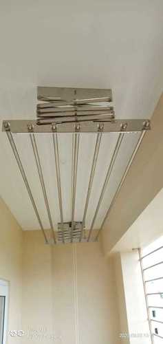 Silver Ss Ceiling Mounting Cloth Drying Hangers In Ramanathapuram