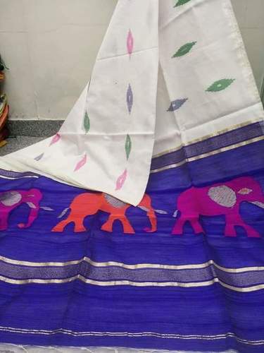 Cotton Silk Elephant Saree