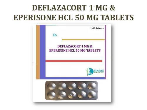 Deflazacort 1 Mg &Eperisone Hcl 50 Mg Tablets General Medicines