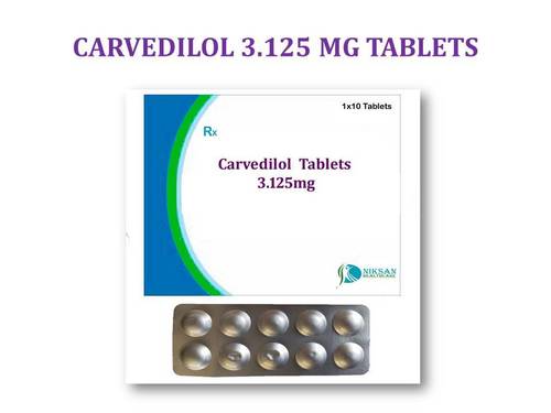 Carvedilol 3.125 Mg Tablets General Medicines