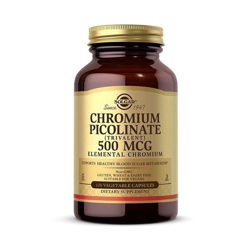 Solgar Chromium Picolinate 500 Mcg, 120 Vegetable Capsules Efficacy: Promote Healthy & Growth