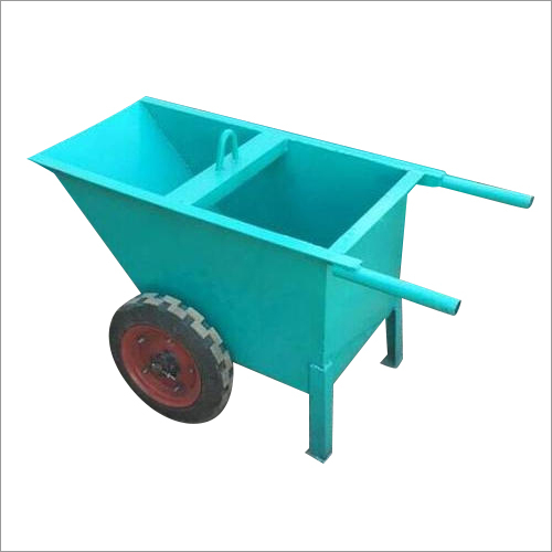 Wheel Barrow Material Trolley - Steel, Color Coated Finish | Highly Durable, Corrosion Resistant, Industrial Trolley Use
