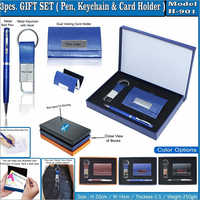 3 in 1 Gift Set - Ball Pen - Key Chain and Card Holder