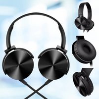 Extra Bass Stereo Wired Headphone - Plastic Material, Standard Size, Multi-color Design | 30 Mm Driver, 5 Hz - 22000 Hz Frequency Range, Neodymium Magnet
