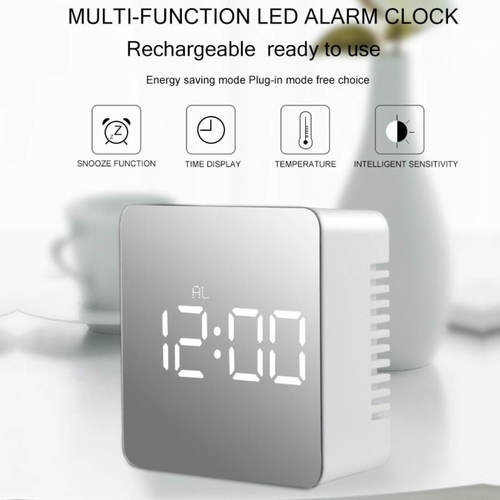 LED Mirror Clock By INSPIRING TECHNOLOGIES