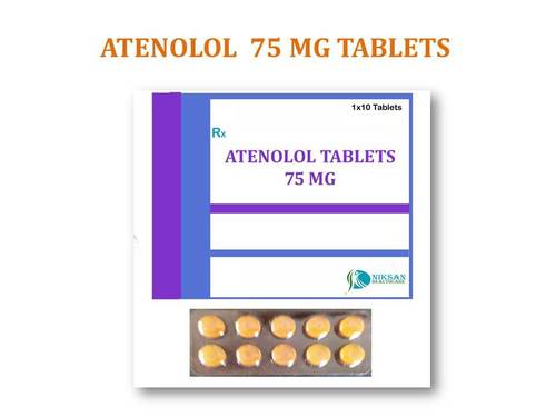 ATENOLOL 75 MG Tablets - Light Orange, AluAlu & PVC Blister | Treats Hypertension, Manages Arrhythmia, Prevents Angina