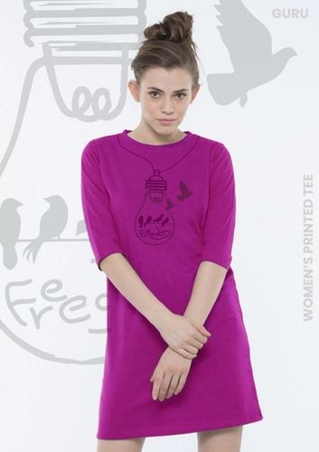 Ladies Long T Shirt 3/4th Sleeve