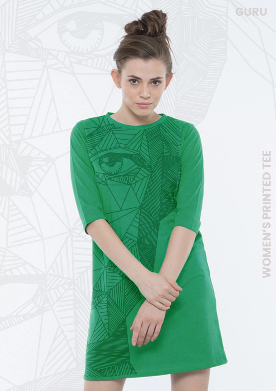 Ladies Long T Shirt 3/4th Sleeve