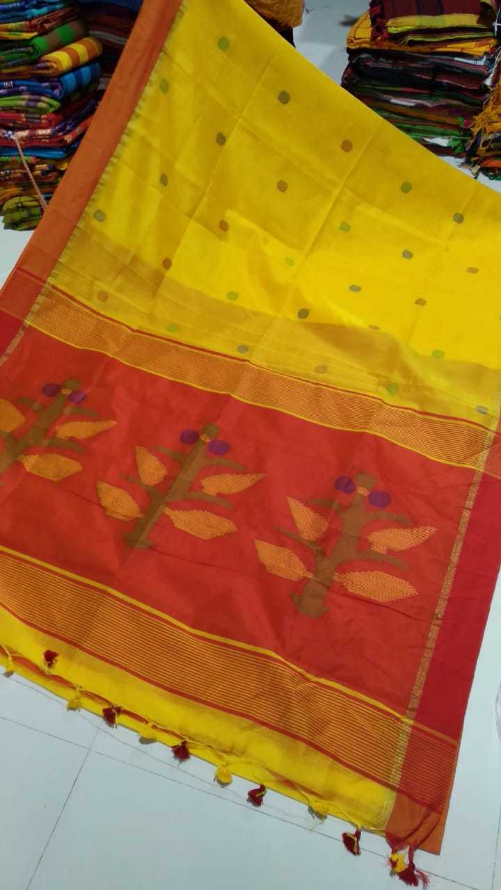 Tree Design Cotton Silk Jamdani