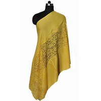 Fine Wool Eye Design Lace Stole