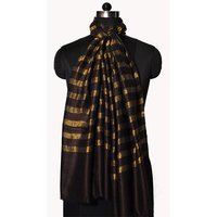 Fine Wool Zari Lines Stole