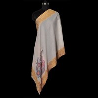 Fine Wool Zari Kani Cutting Border Stole