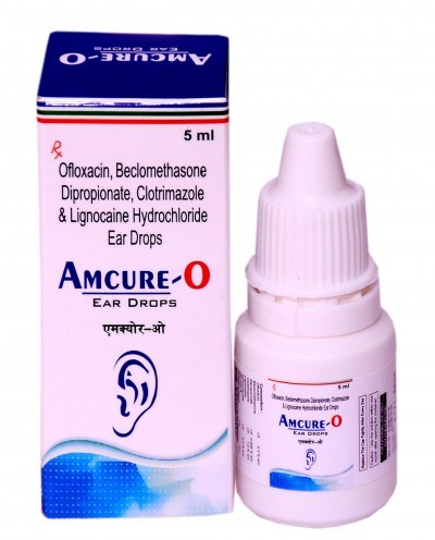 Ofloxacin 0.3%, Betamethasone 0.025%, Clotrimazole 2%, Lignocaine 2%. Ear-drop.