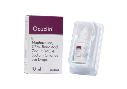 Naphazoline, CPM, Boric Acid, Zinc, HPMC & Sodium Chloride Eye Drop.