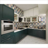 Modular Kitchen Interior Designing Services - Aluminium Material, L-shape Modern Style, Matte Finish, Granite Countertop | Five-year Warranty, Highly Customizable Designs