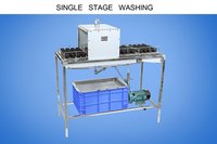 Milk Bottle Washing Machine - Sturdy Metal, 4x2x4.5 Feet | 500-700 Liters/day, 230v Electric, Manual Operation, 1-year Warranty