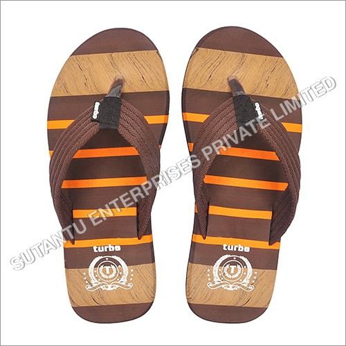 Spring Mens Printed Rubber Slippers