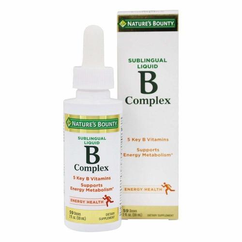Natures Bounty B-Complex Sublingual Liquid 2 Fl Oz (59 Ml) Efficacy: Promote Healthy & Growth