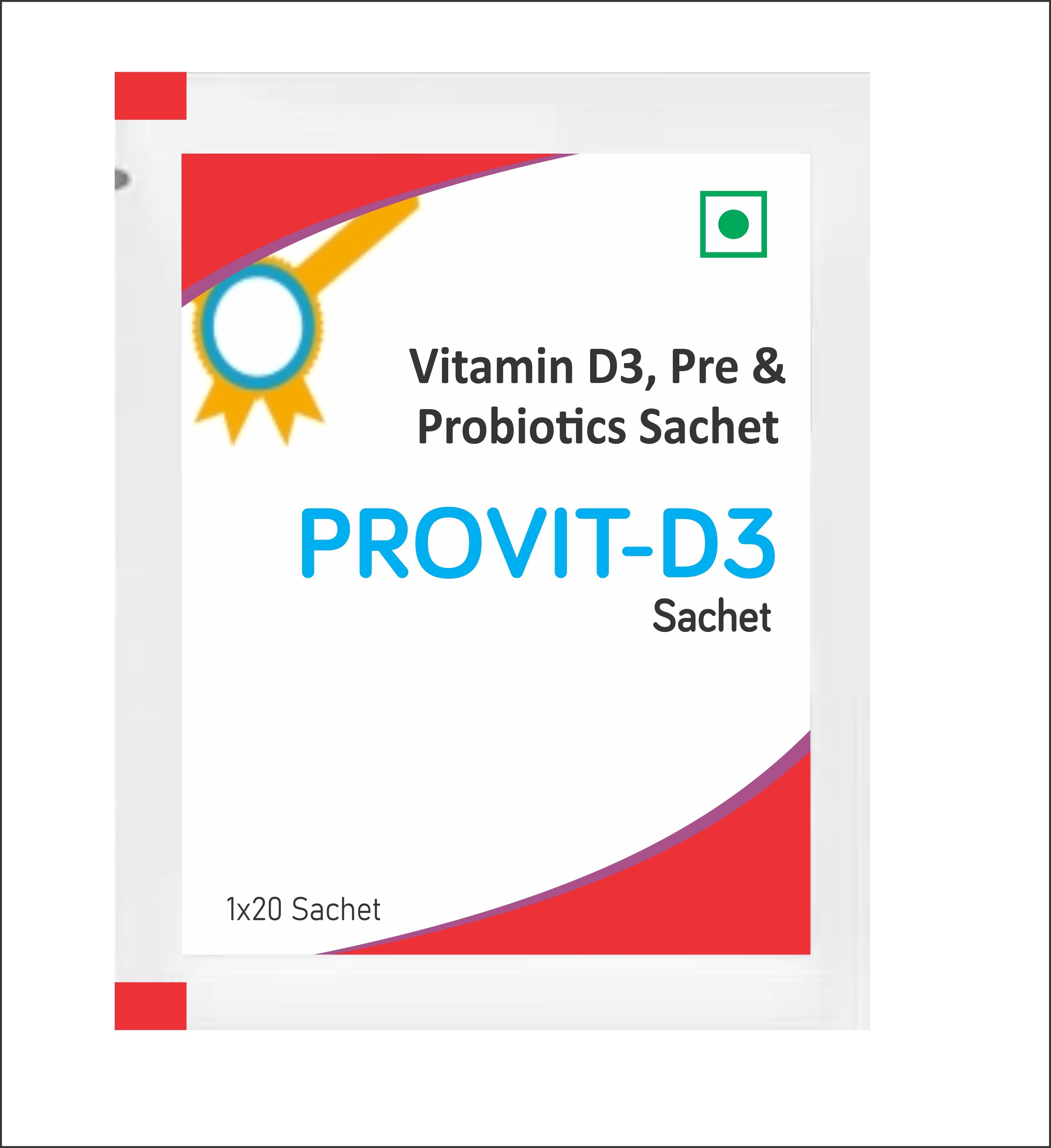 Vitamin D3, Pre and Probiotics Sachets
