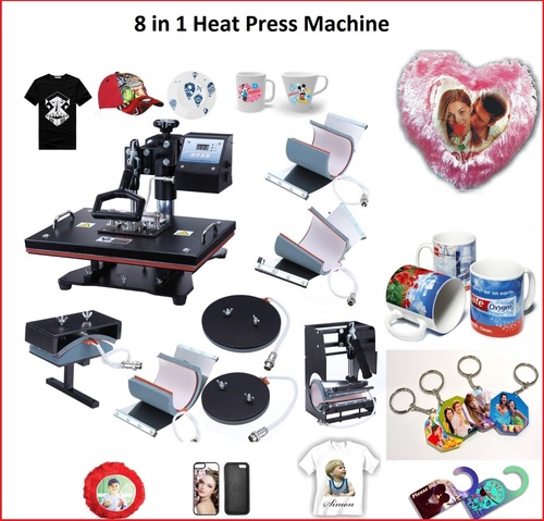Semi-Automatic 8 In 1 Heat Press Machine