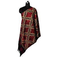 Wool Dobby Jaal Embroidery Stole