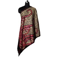 Wool Dobby Jaal Embroidery Stole