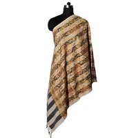 Wool Dobby Jaal Embroidery Stole