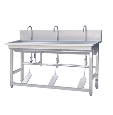 Stainless Steel Luxury Pedal Type Sink  Commercial Stainless Steel 304 Foot Operated Hand Wash Sink