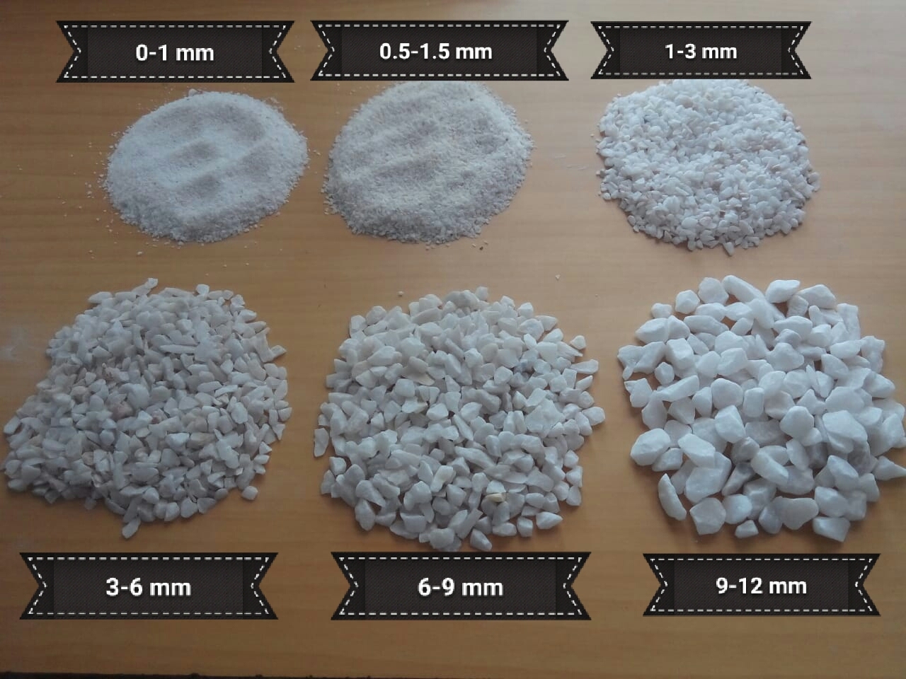 Panther White Crushed CALCIUM CARBONATE Terrazzo flooring paving Chips and bird feed Aggregate