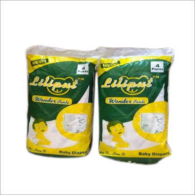 Liliput Pant Style Baby Diapers - Cotton Material, Size S/M/L, Classic White | Comfortable Fit for Active Babies